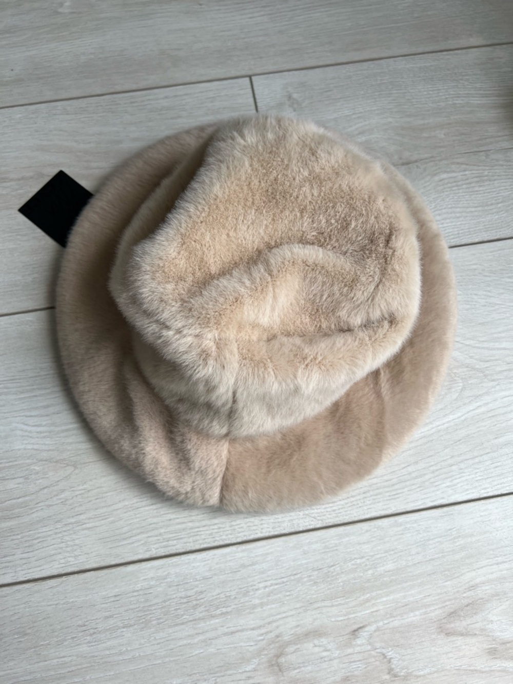 Ava & Ever Beige Faux Fur Bucket Hat